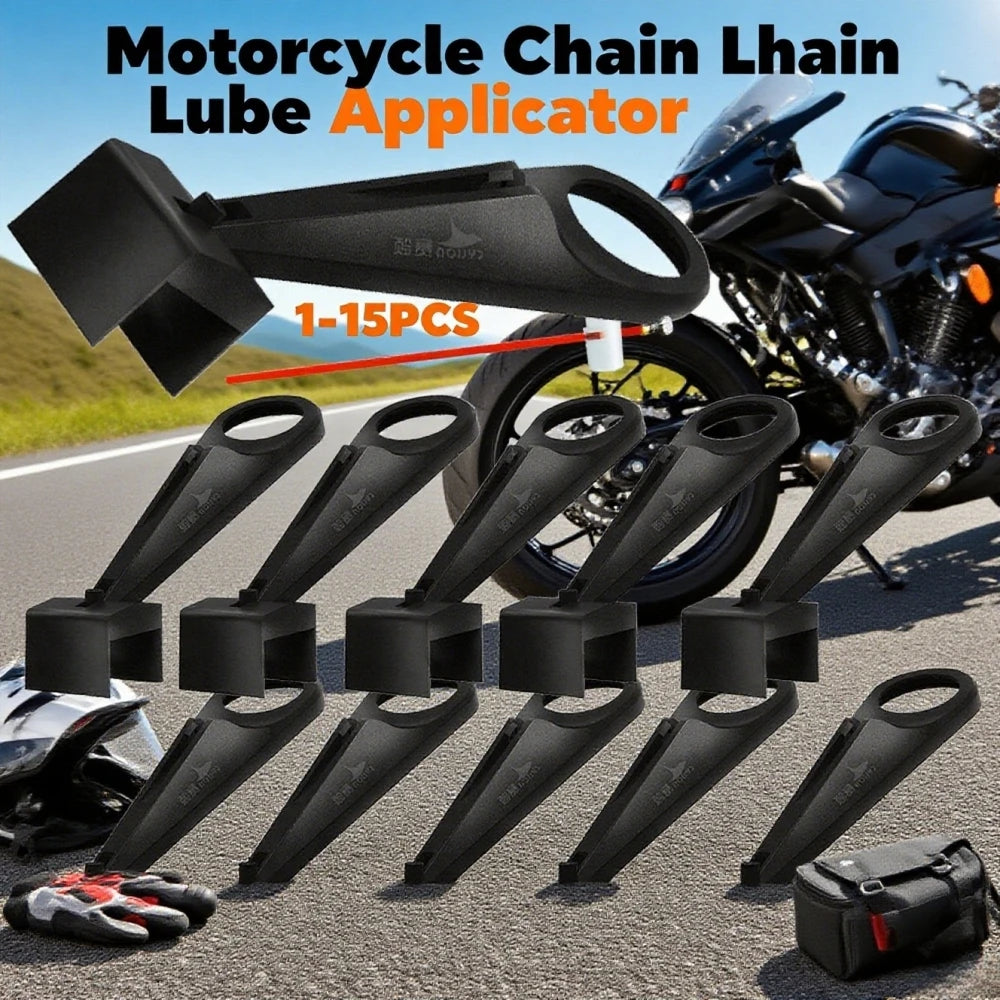 Motorcycle Chain Oiler Spray Gear Mess-Free Chain Wax Chain Cleaner Attachment Motorcycle Chain Lube Oiler Tool for Motorcycle Qme