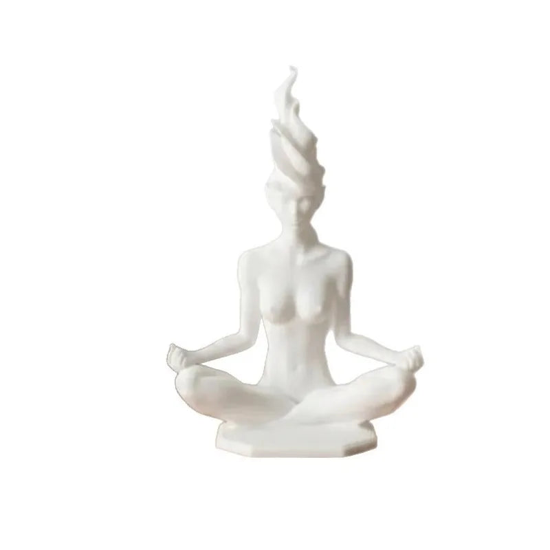Nature Goddess Figurine Mindful Yoga Practice Elegant Decor Enhance Qme