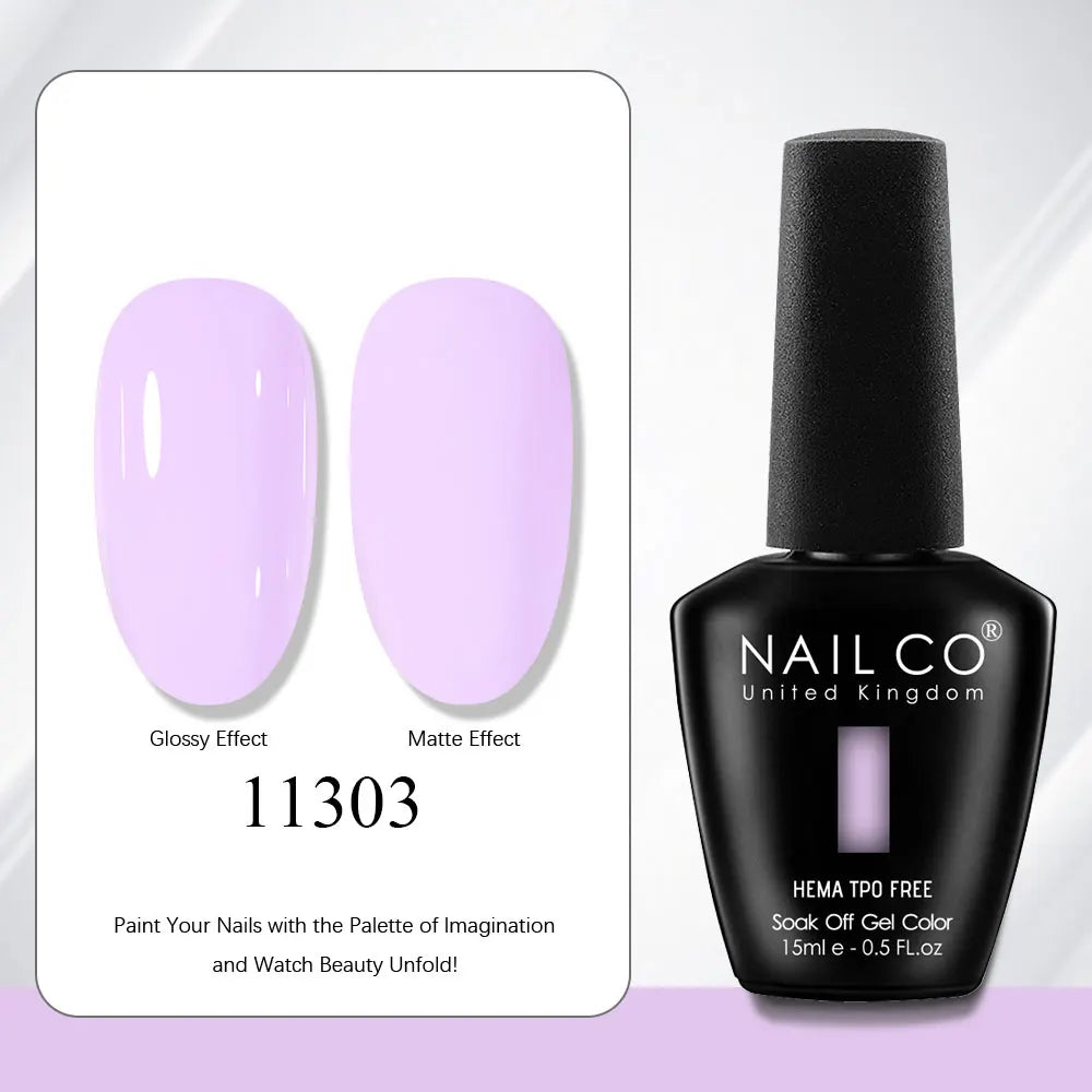 NAILCO Gel Nail Polish Nails Semi-permanent UV Varnish Glitter Glass