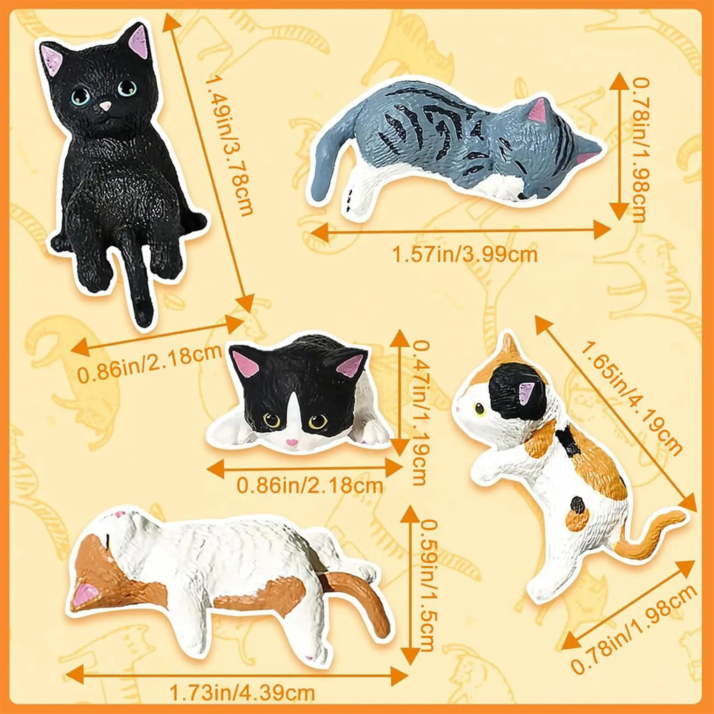 Cute Kitten Decoration Creative Sleeping Cat Doll Home Ornaments Toys Qme