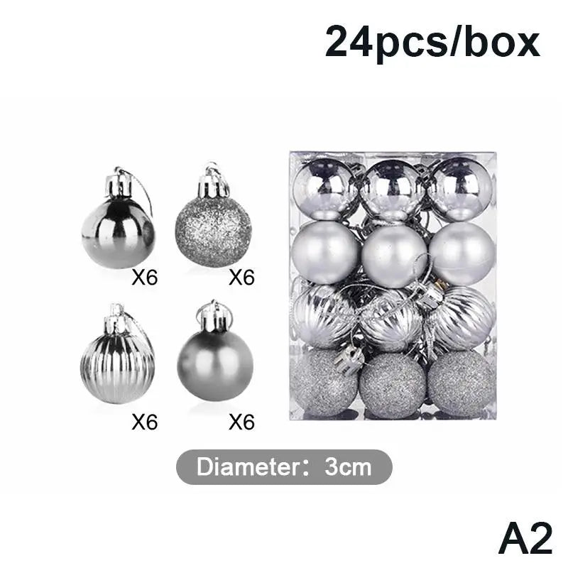 Waterproof Christmas Balls Fadeless Xmas Tree Hanging Ornaments Qme A2