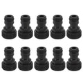 10Pcs Plastic G3/4 Male Thread Tap Connector 25mm Hose Nipple Quick Coupler Reinforced Thread Faucet Adapter for Garden Watering Qme black