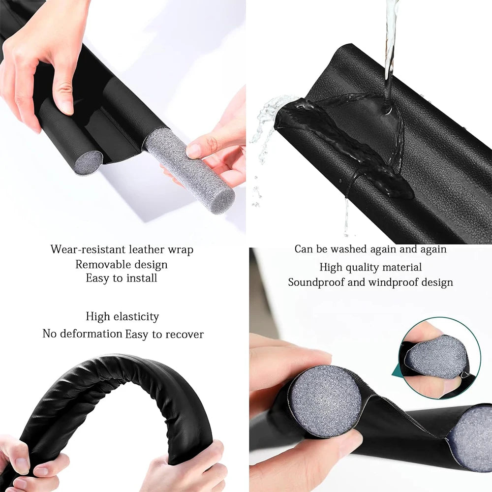 1-4pcs Flexible Door Seal Strip Soundproof Windproof Cuttable Anti-cold Washable Door Gap Weatherstrip Self Adhesive Strip Qme