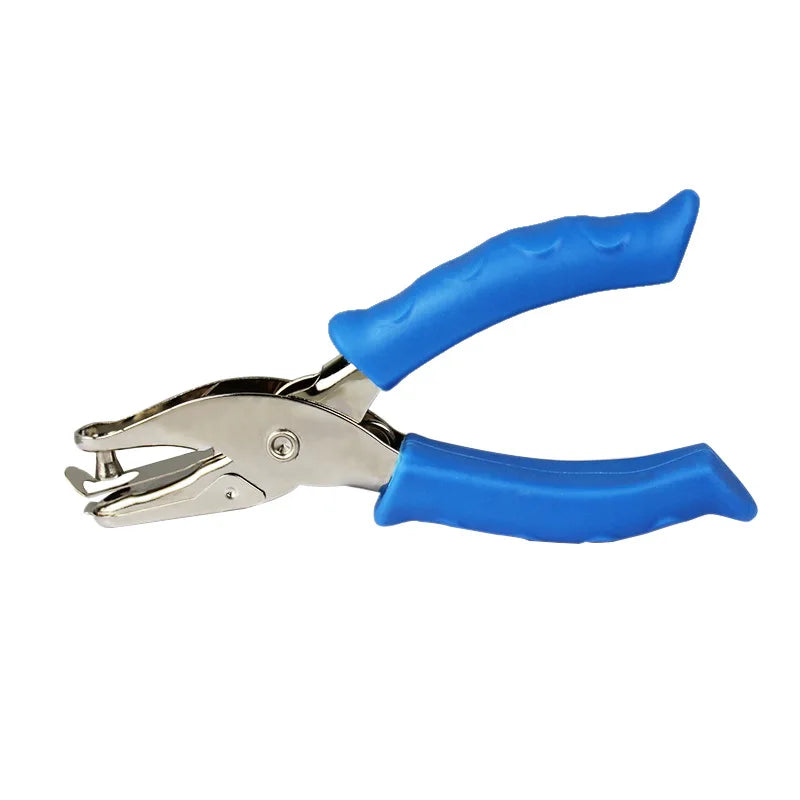 2-Piece Grip Single Hole Punch Pliers Handheld Circle Puncher Heavy Duty Effortless Paper Punch for DIY Crafts Cards & Binding Qme