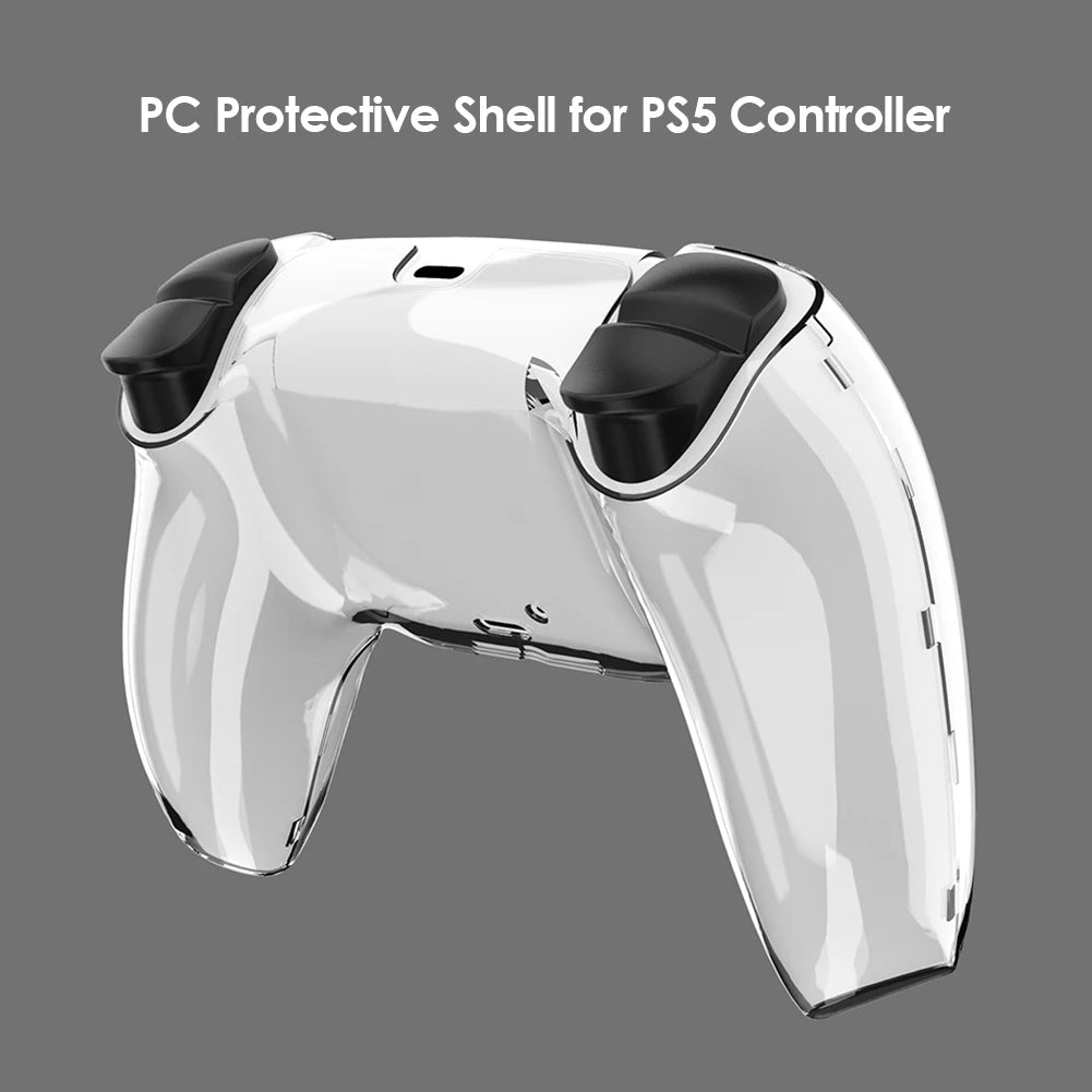 For PS5 Clear PC Cover Ultra Slim Protector Case for PS5 Controller Qme