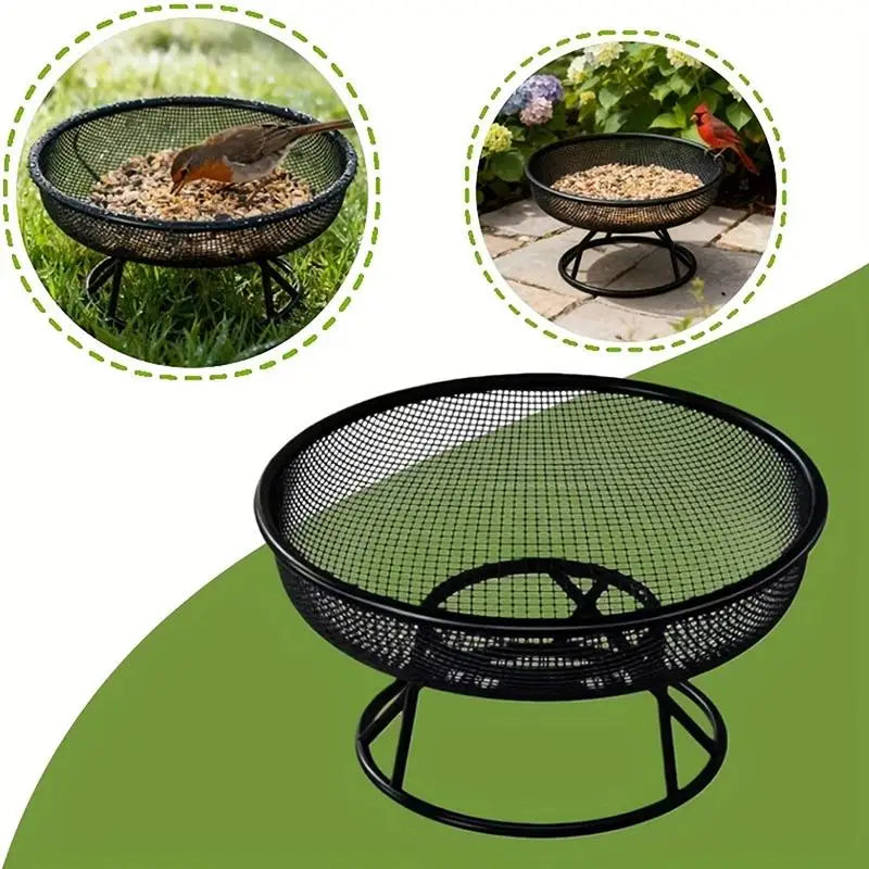 Squirrels Small Animals Outdoor Yards Metal Mesh Bird Feeder Platform Qme
