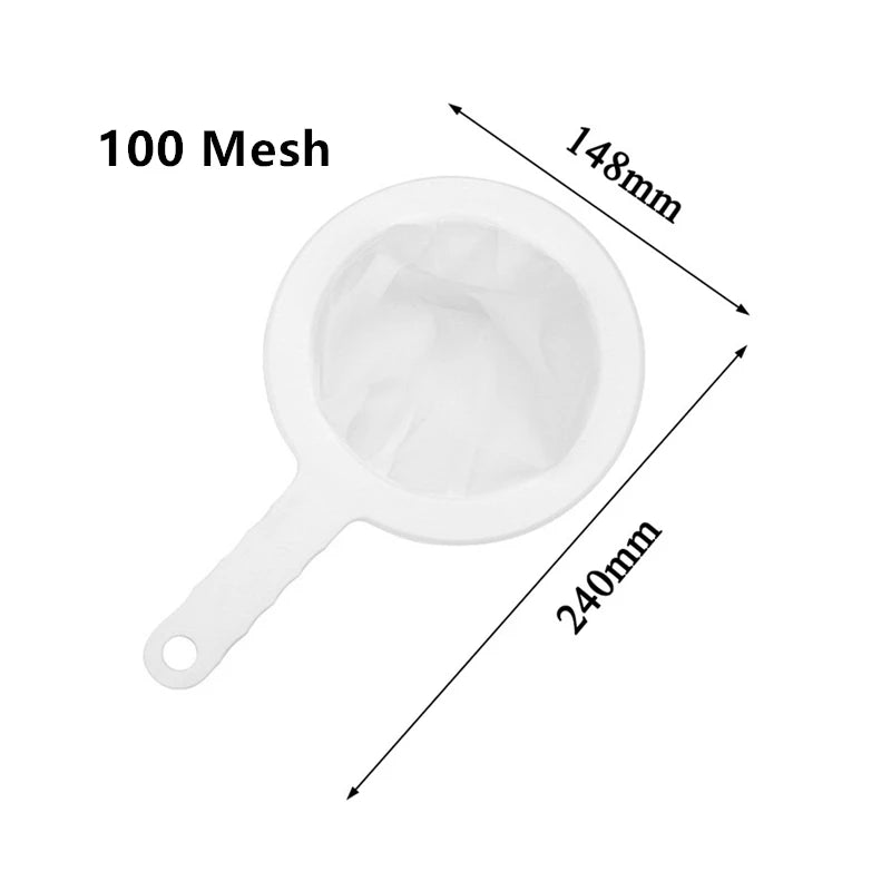 Soy Milk Wine Filter Bag Nut Milk Bag Tea Coffee Oil Yogurt Filter Net Mesh Kitchen Food Reusable Nylon Filter Bags Strainer Qme 100 mesh