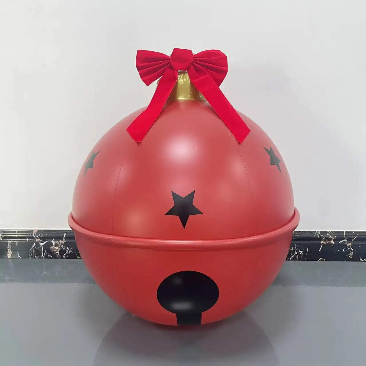 Large Christmas Ball Ornament Inflatable Bell Extra-Large Christmas Tree Decoration Outdoor Balloon Festive Holiday Decor Qme Burgundy 60cm