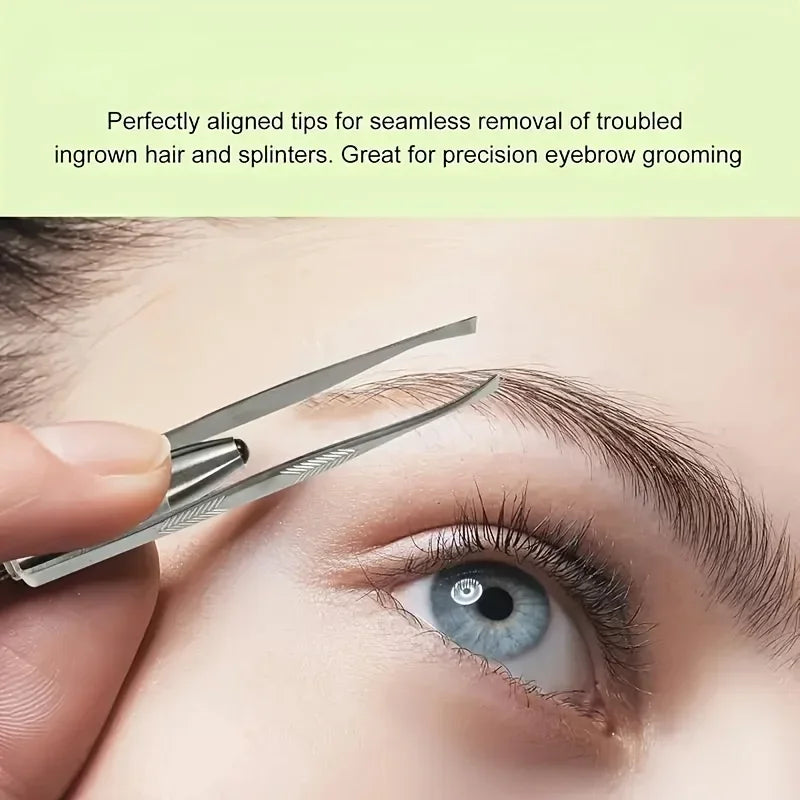 [Upgraded Brow Tweezers] Portable Upgraded LED Light Brow Tweezers | Precision Makeup Tool with Intelligent Design Qme