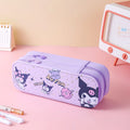 Hello Kitty Kuromi Double-Layer Large-Capacity Pencil Case Pencil Case Melody Student Cartoon Stationery Box & Storage Case Qme 2