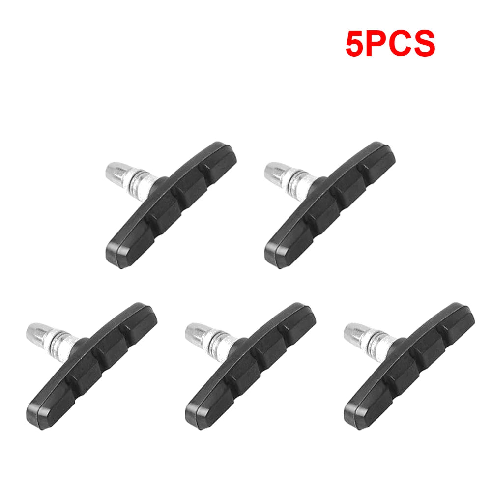 1-5PCS Durable Bicycle Silent Brake Pads V Brake Holder Rubber Blocks for Long-Lasting Performance Cycling Accessories Qme 5 PCS