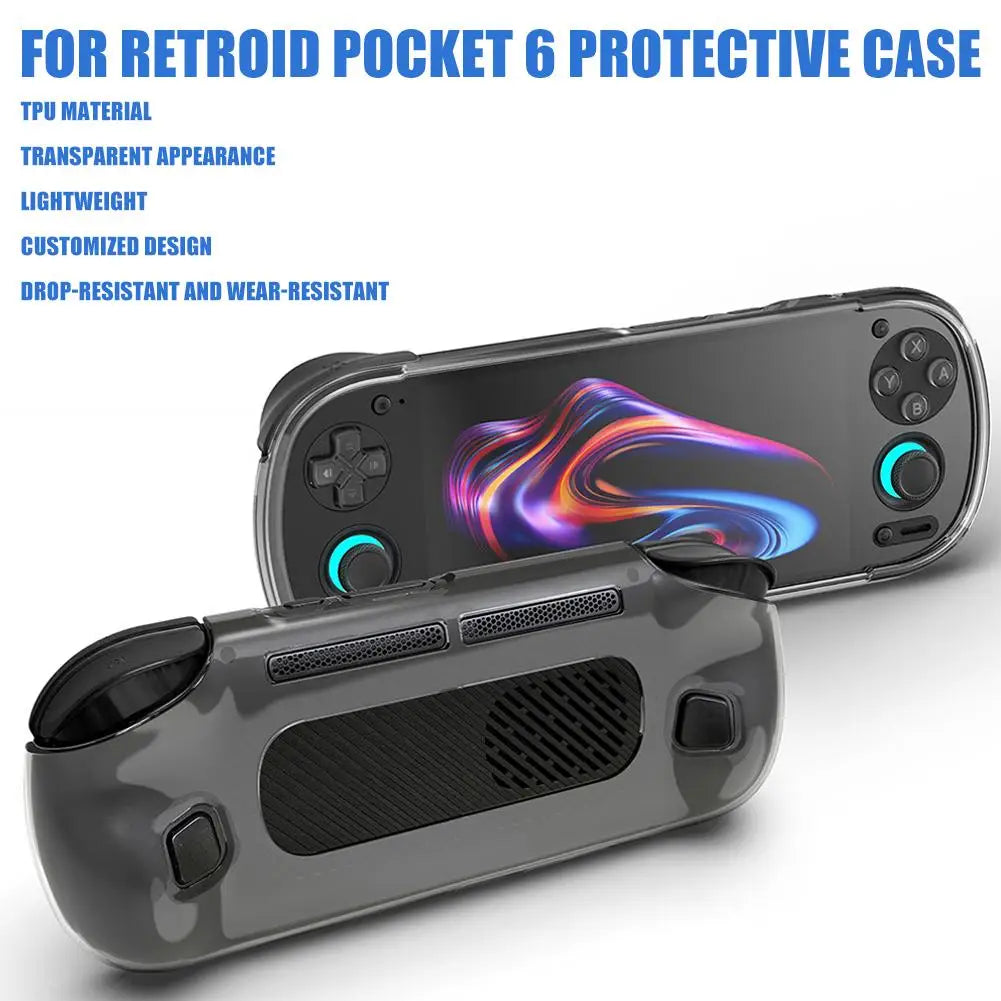 TPU Protective Case Retroid Pocket 6 Transparent Soft Wear-resistant Qme
