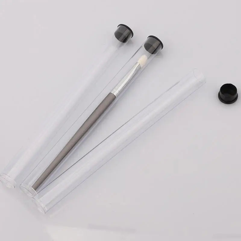 PVC Clear Storage Tube Rotating Pen Holders Makeup Brushes Case Qme