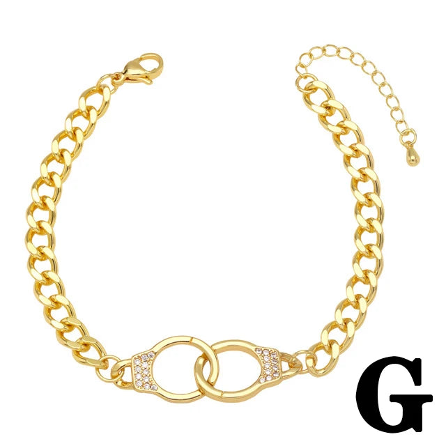 New Hot Punk Hip Hop Personality Leopard Head Bracelet Men and Women Cool Zircon Gold Plated Cuban Chain Wholesale Qme G