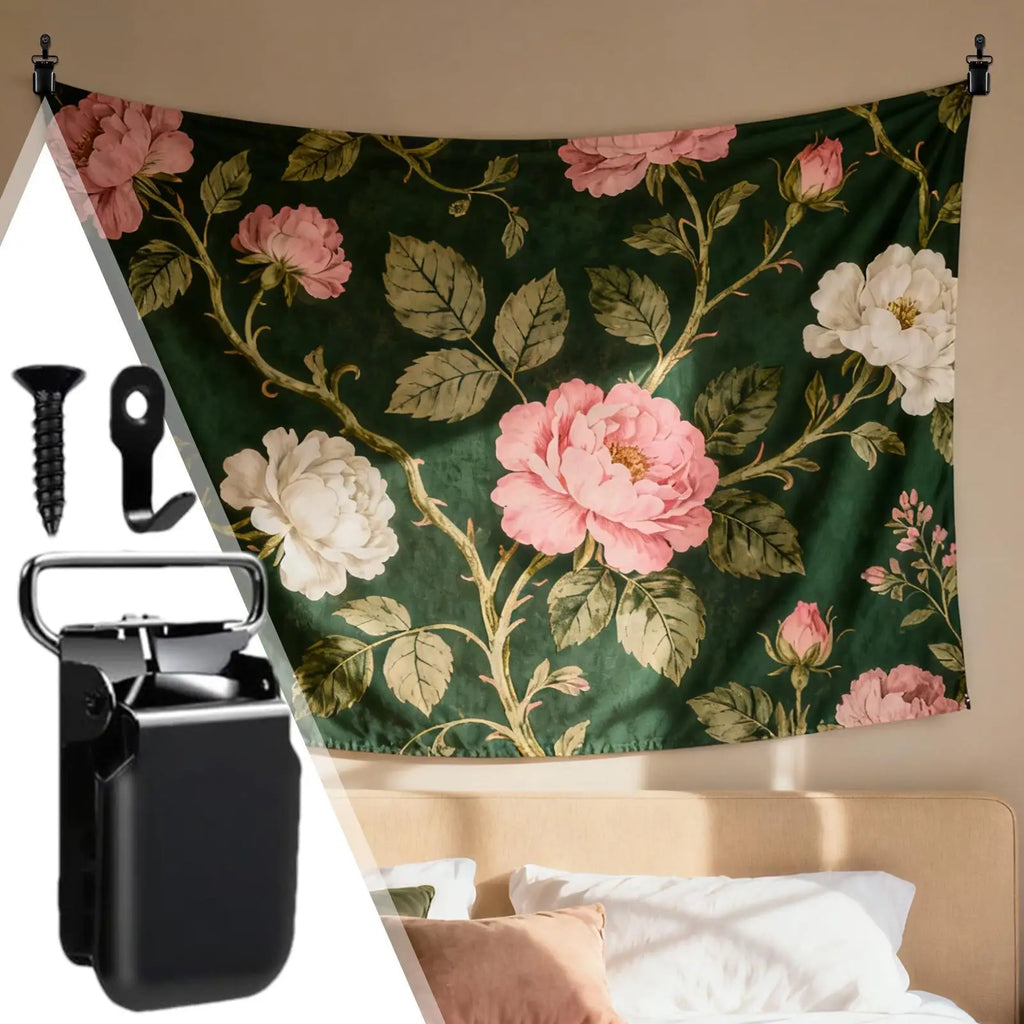 Tapestry Wall Hangers 4 Removable Heavy Duty Clip Clamps Display Qme