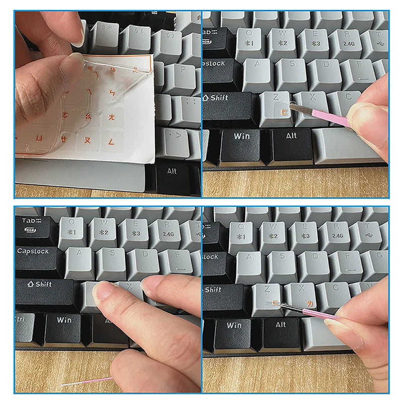 Korean Language Transparent Tear-off Film Keyboard Sticker Universal Qme