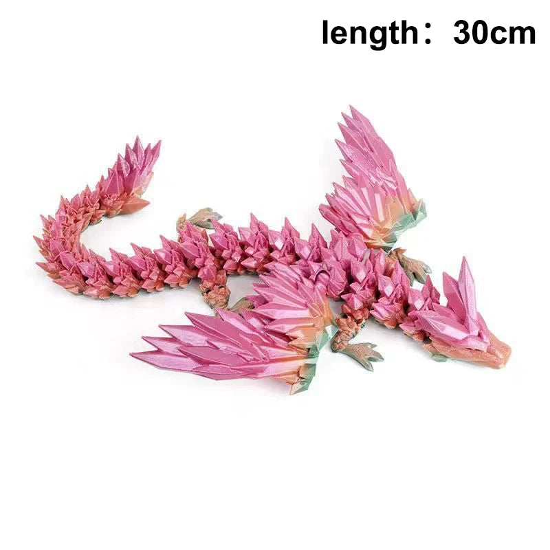 Articulated Dragon Crafts Desktop Western Action Figure 3D Printed Qme A19