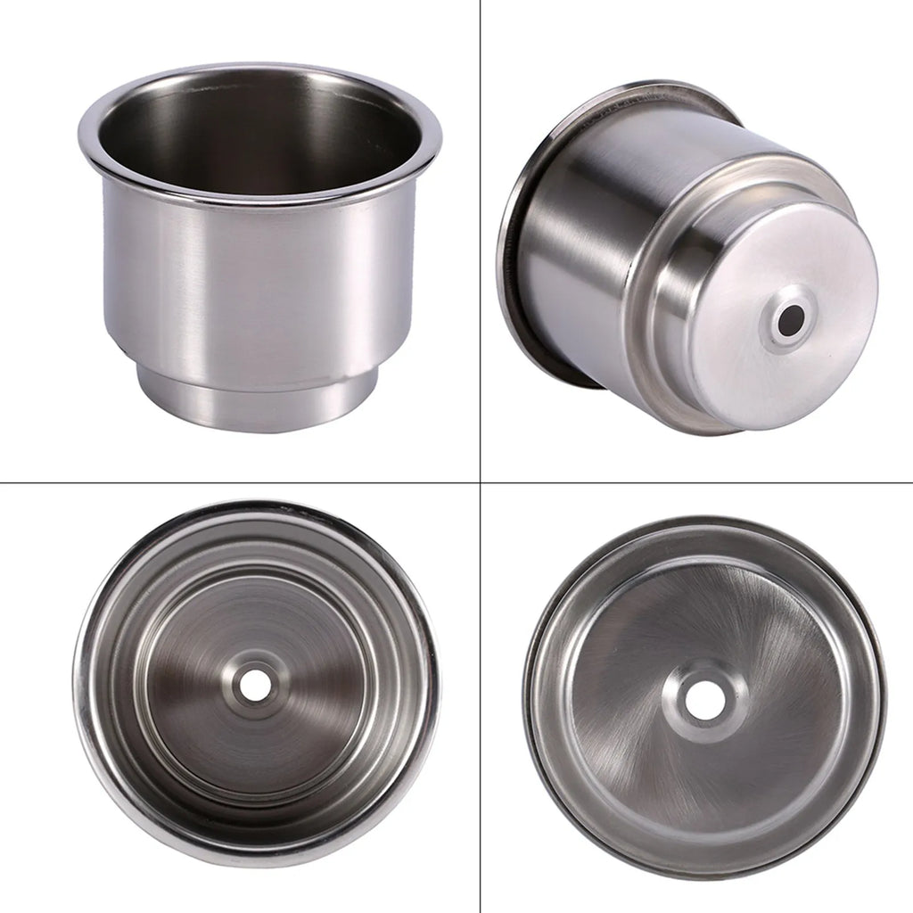 Drink Holder Stainless Steel Cup Drink Bottle Holder for Marine Boat RV Opening Beverage Holder Mount Cup Holder Qme