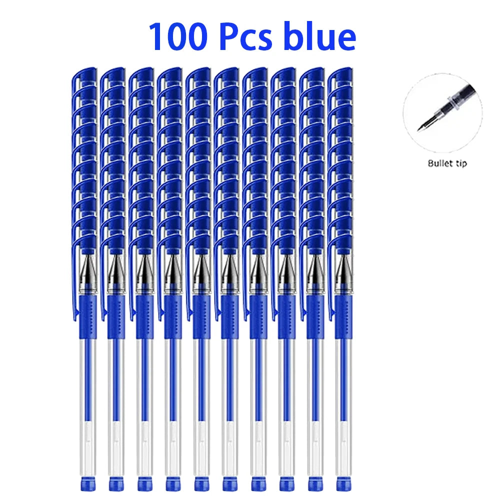 20-100Pcs Minimalist Gel Rollerball Pens Multi-purpose Smooth Writing Gel Pens Office Student Daily School Stationery Supplies Qme 100 blue