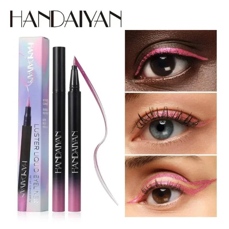Pearlescent Eyeliner Stick Pen Glitter Eyes Shadow Waterproof Shimmer Eye Liner Pen Shiny High-gloss Cosmetics Beauty Make Up Qme