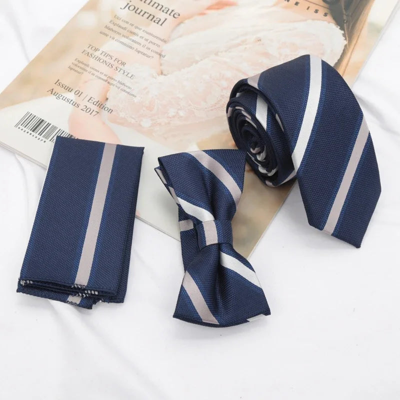 Paisley Men's Casual Bowtie Tie Skinny Polyester Necktie Pocket Qme A30 China Mainland