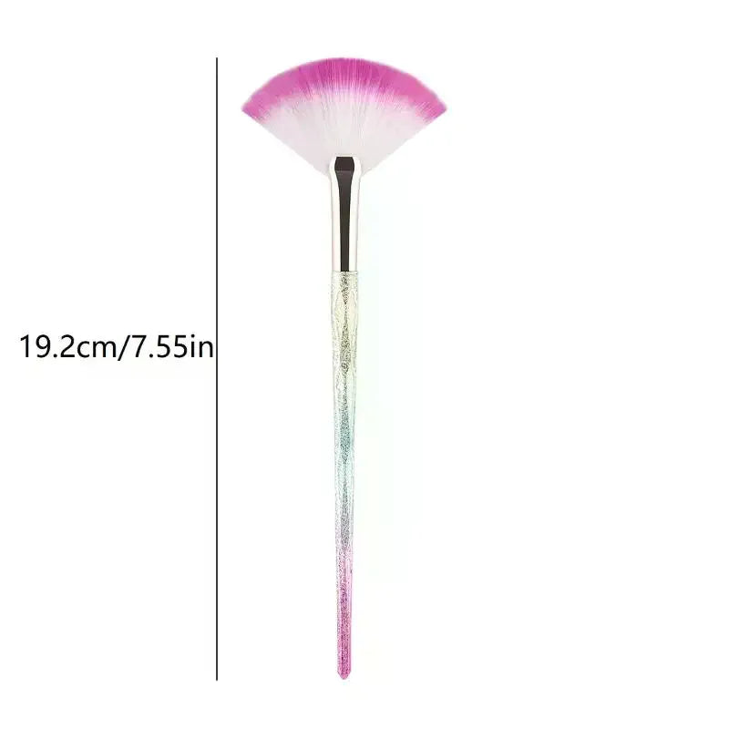 Large Flat Highlight Blush Fan-shaped Makeup Brush Powder Loose Face Qme
