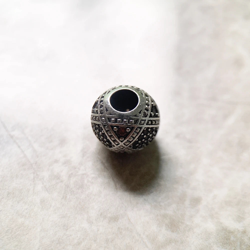Beads Champagne CZ New 925 Sterling Silver Charms Karma Jewelry Accessories Qme