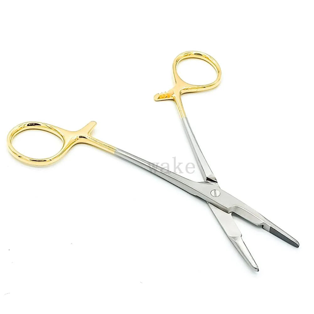 Stainless Steel Needle Holder Insert Scissors Ophthalmic Instrument Qme