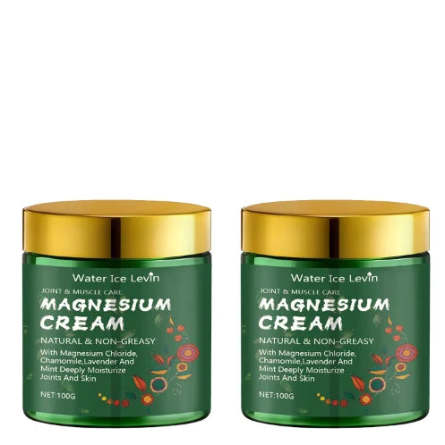 Magnesium Cream for Joint & Muscle Care - Natural, Non-Greasy with Chamomile & Lavender, Deeply Moisturizes Qme green 100g