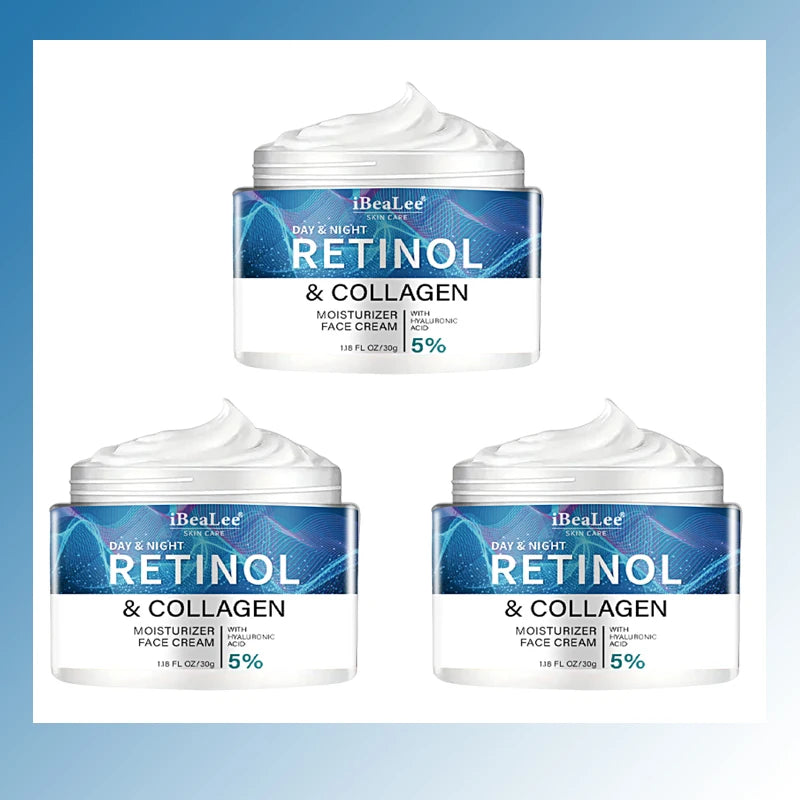 Retinol Faded Wrinkle Cream For Men Collagen Lifting Firming Reduce Face Neck Wrinkle Efficient Moisturizing Skincare Qme 3pc