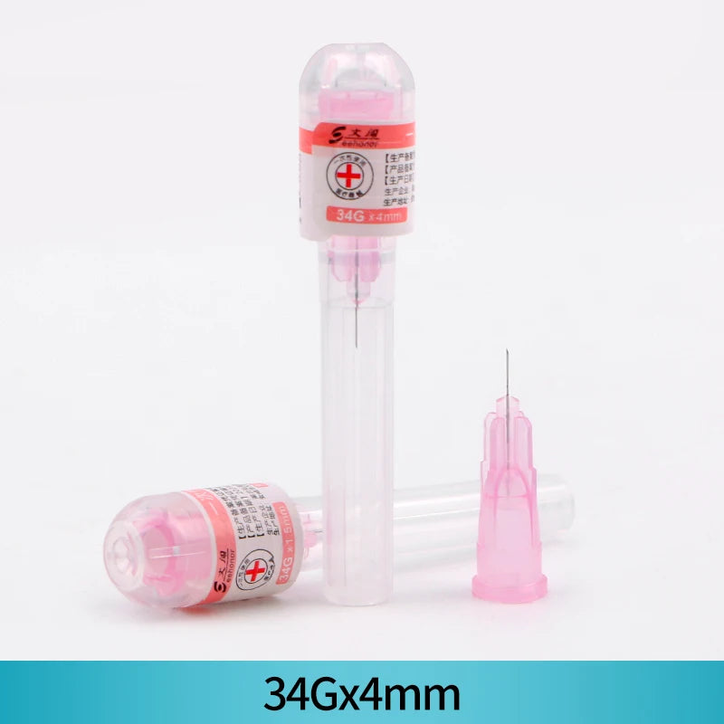 Box Tattoo Needle Transparent Syringe Injection Painless Small Teeth Qme f