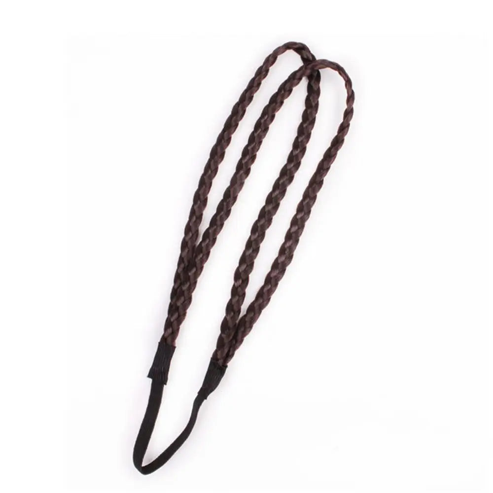 Fashion Twist Headband Head Hoop Hair Accessories Headwear Wig Qme dark brown