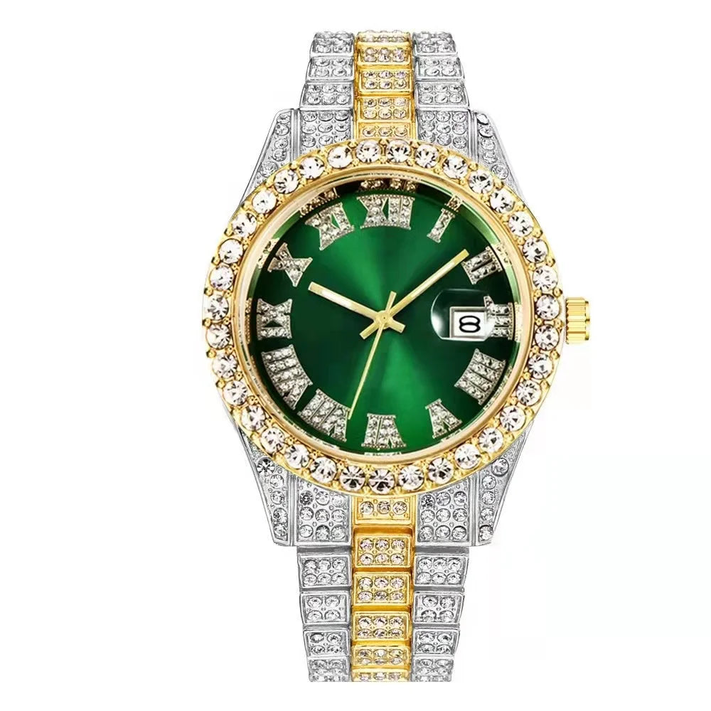 Luxury Fashion High-end Mantianxing Diamond Steel Belt Men's Quartz Qme watch