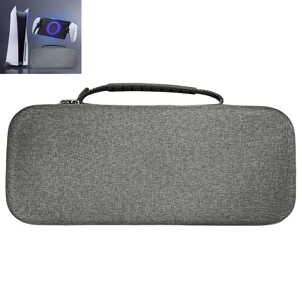 EVA Protective Bag Shockproof Portable Storage Bag Anti-Scratch with Mesh Pocket for PS5 Portal Qme