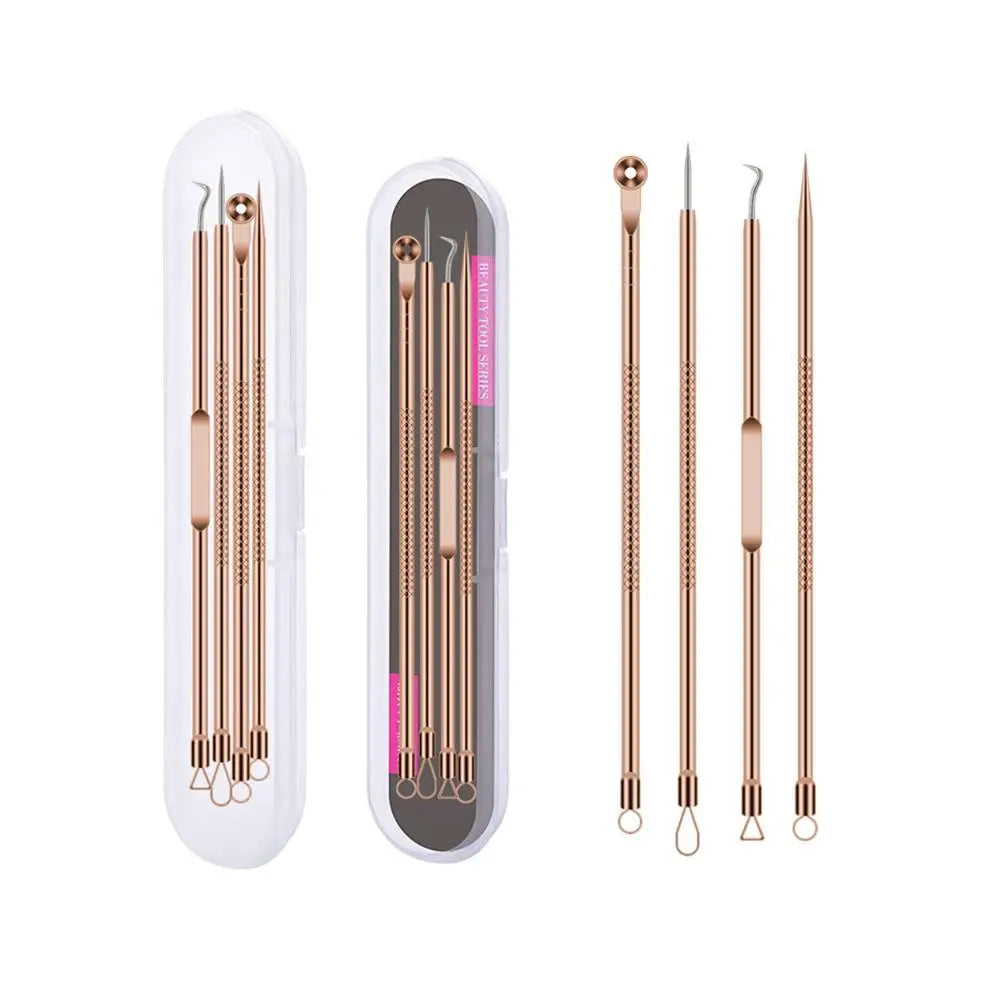 Blackhead Remover Tool Curved Tweezers Acne Needle Pimple Popper Qme C