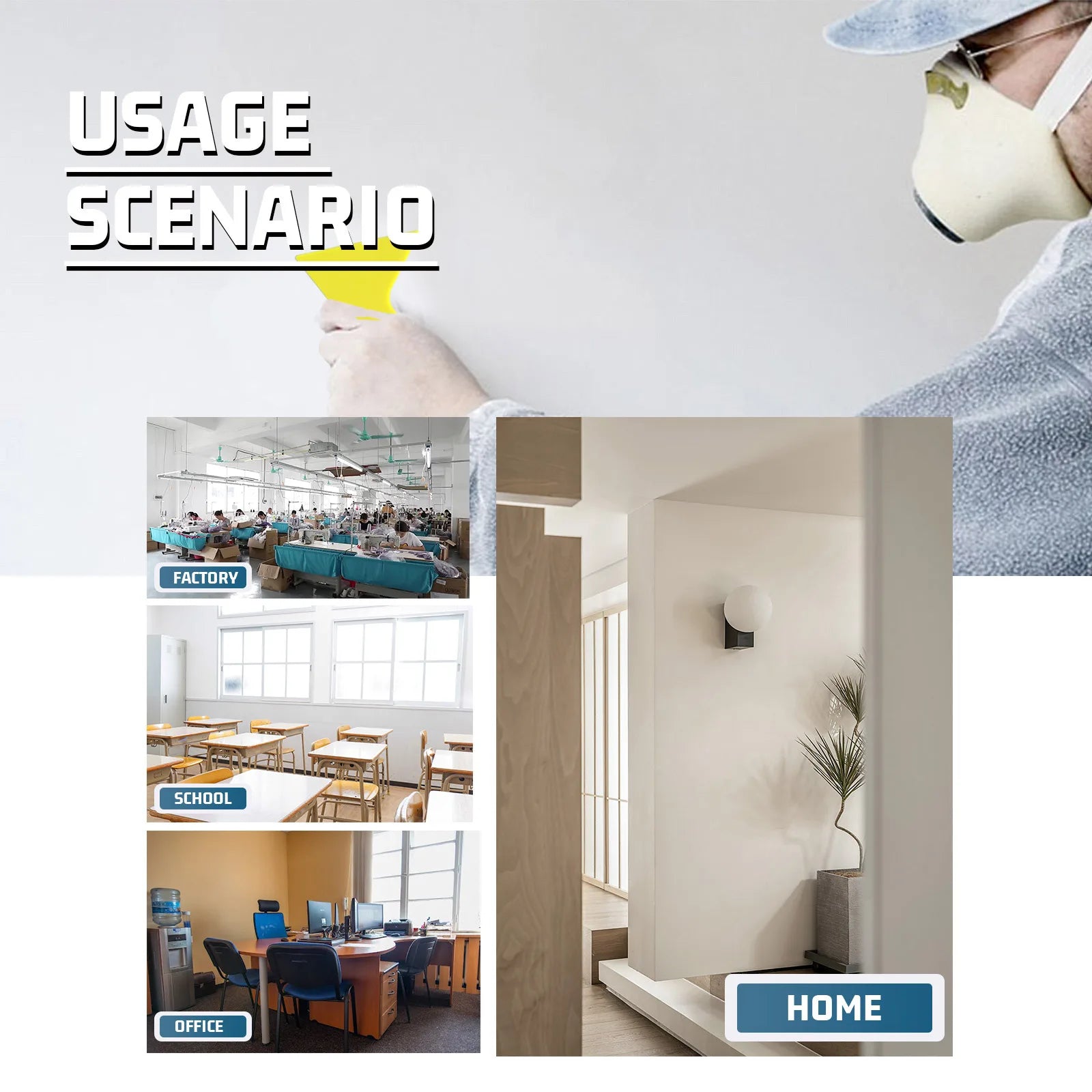 Jaysuing White Wall Repair Paste Quick-Drying Mouldproof Home Renovation Paint for Holes Peeling Gaps Drywall Mending Kit Qme