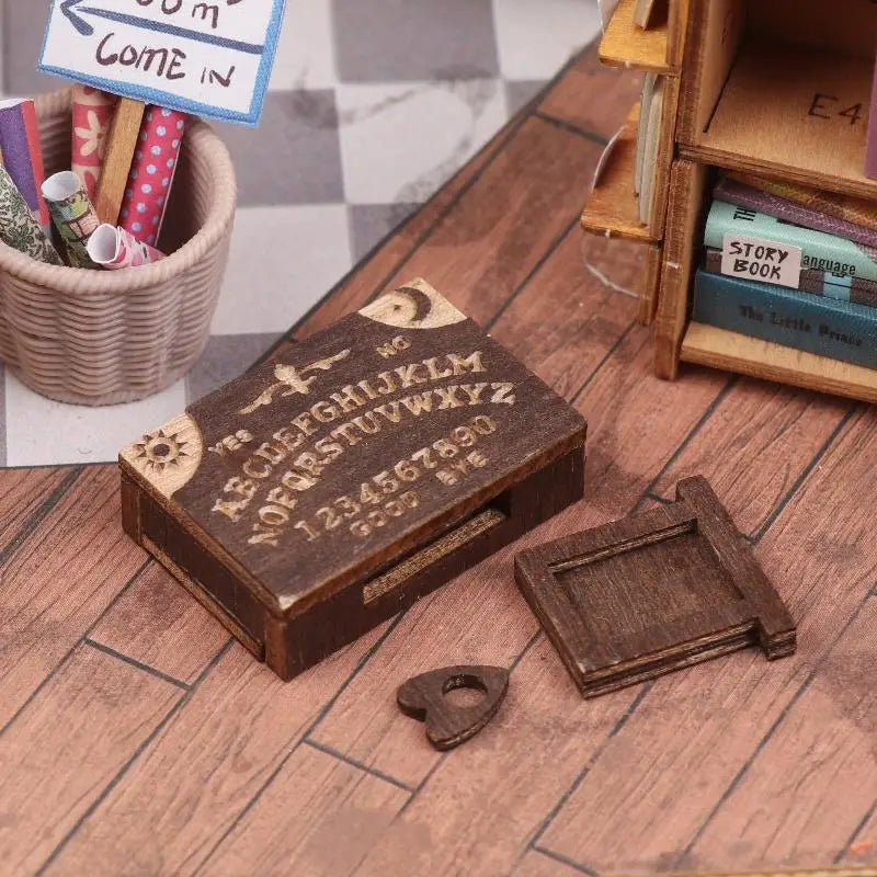 Landscape Scene Ornament Home Desktop Decoration Retro Mini Wooden Qme