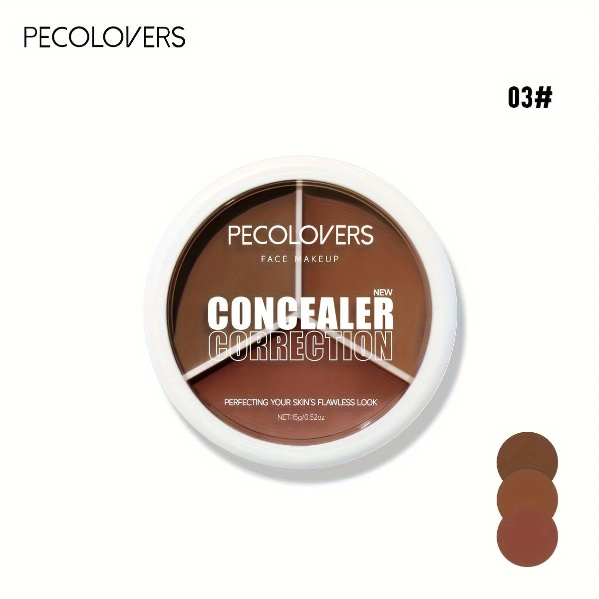 Mousse Concealer Palette Coverage Dark Eye Circles Matte Highlight Qme 03