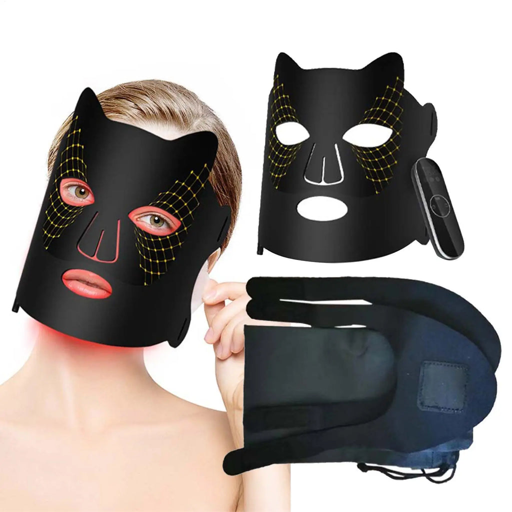 4 Colors Photon Silicone Face LED Mask Anti-aging Rejuvenation Qme