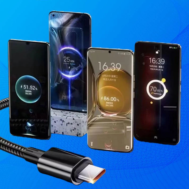 10A 240W USB A to Type C Super Fast Charging Cable USB C Quick Charging Data Cord Phone PD Wire For Xiaomi Redmi Huawei iphone Qme