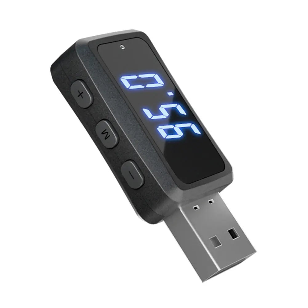FM02 Auto Audio Wireless Adapter Portable Audio Receiver Transmitter Handsfree Call Bluetooth-Compatible Auto Accessories Qme