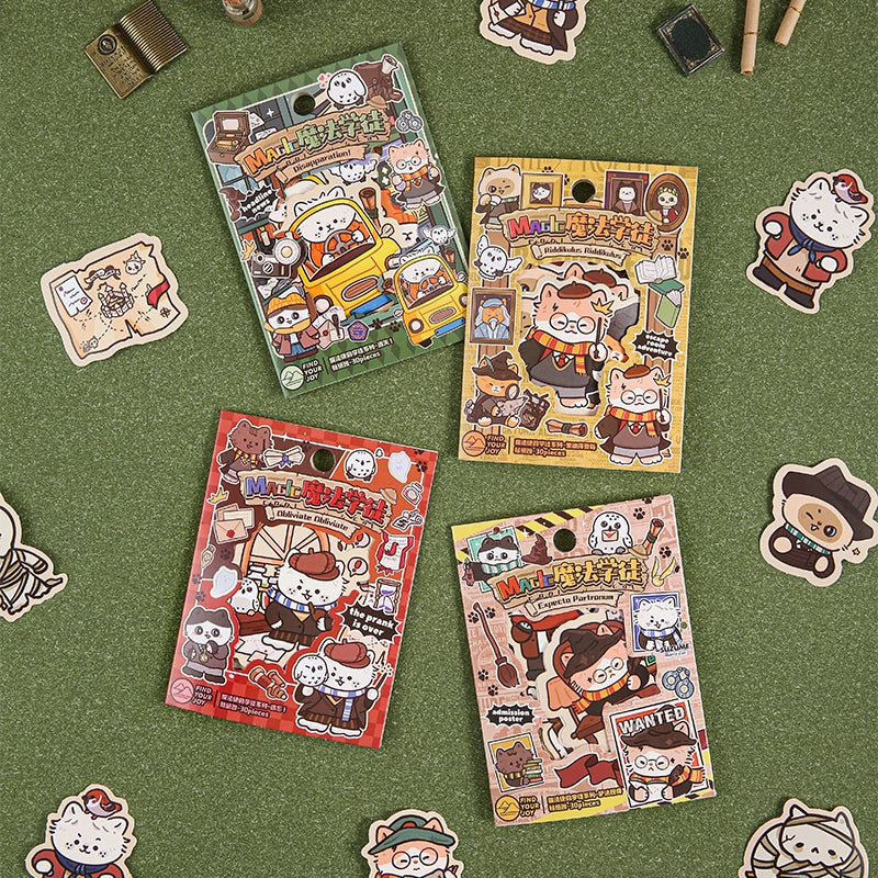 30 pcs/pack Cute Cartoon Stickers DIY Deco Scrapbooking Collage Junk Journal Creative Korea Stationery Craft Supplies Qme