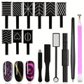 Nail magnet set, cat eye magnet set - highly suitable for nail art and nail art supplies. Qme 15pcs