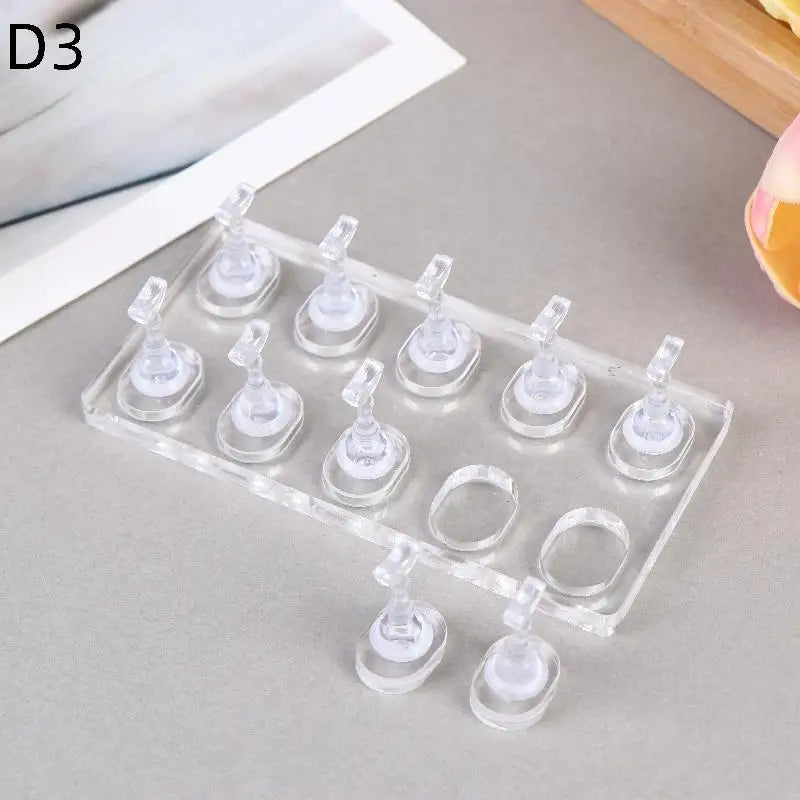 Non-magnetic Nail Display Acrylic Stand Tips Holder Practice Qme D3