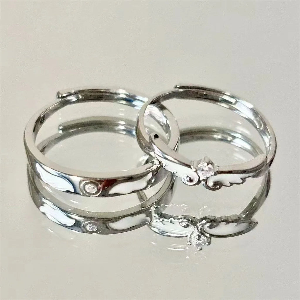 Fashion Y2K Star Zircon Crystal Rings for Women Girls Delicate Double Layer Open Ring Aesthetic Jewelry Accessories Party Gifts Qme