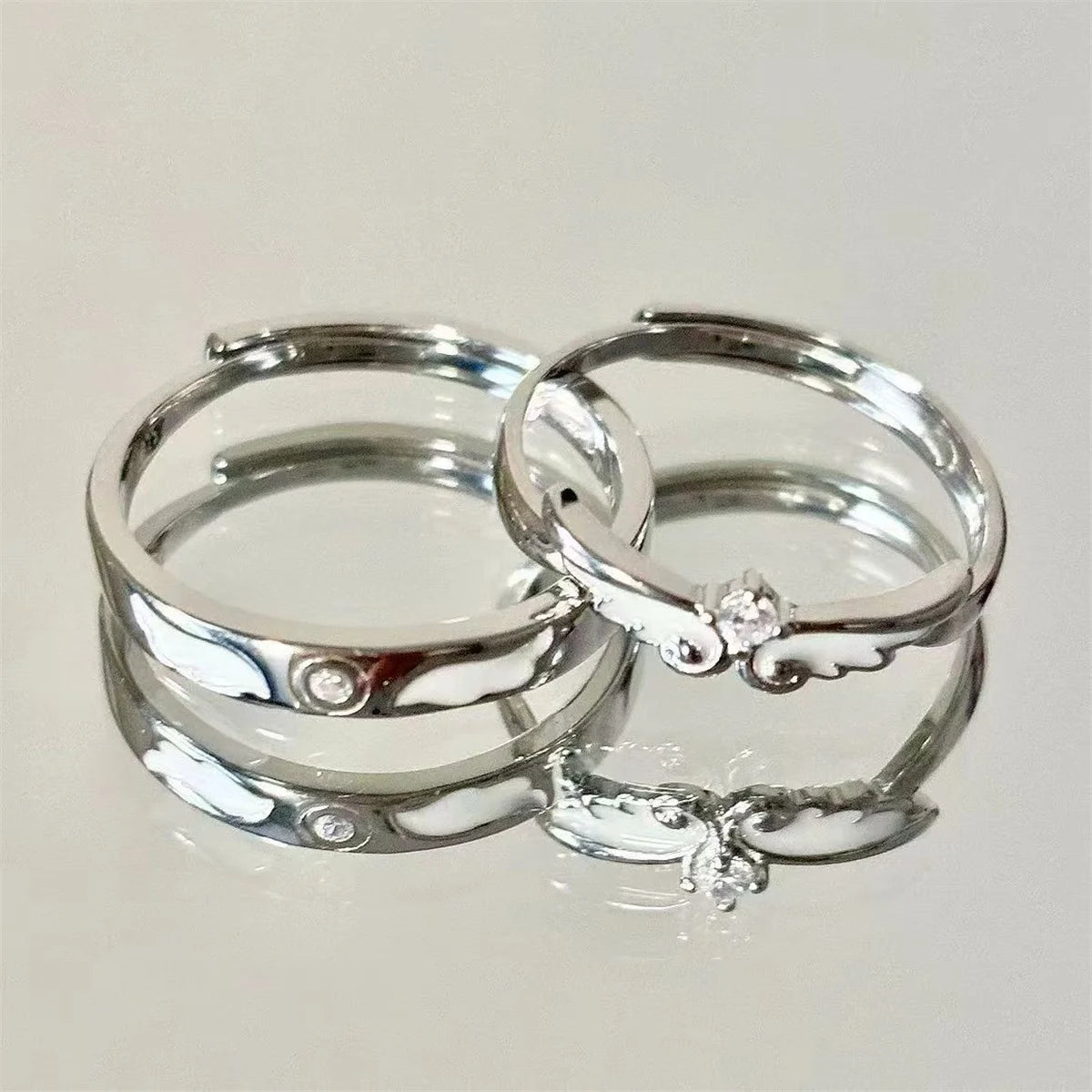 Fashion Y2K Star Zircon Crystal Rings for Women Girls Delicate Double Layer Open Ring Aesthetic Jewelry Accessories Party Gifts Qme