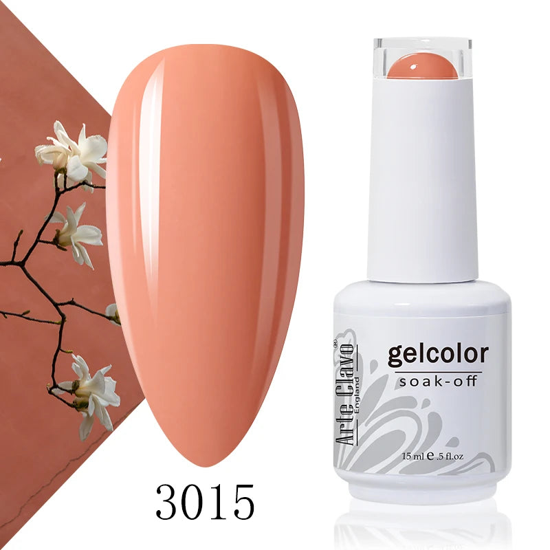 Arte Clavo Solid Gel Nail Polish Rainbow Summer Varnish Soak Off