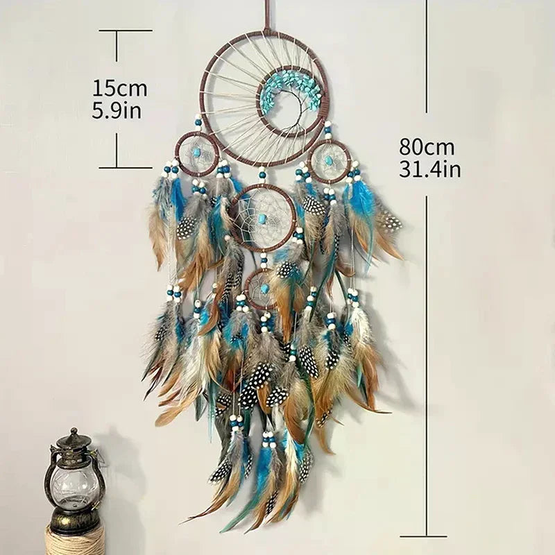 Dream Vintage Wind Chime Hanging Ornament Home Decor Indian Natural Stone Tree Of Life Dream Wall Decor Qme