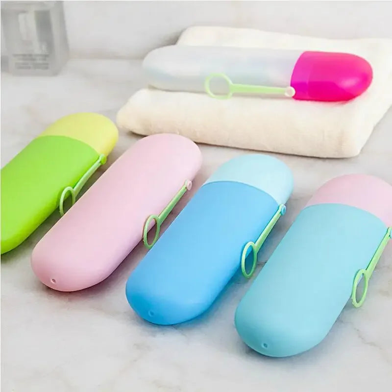 Portable Toothbrush Holder Cover Case Box Toothbpaste Travel Camping Qme