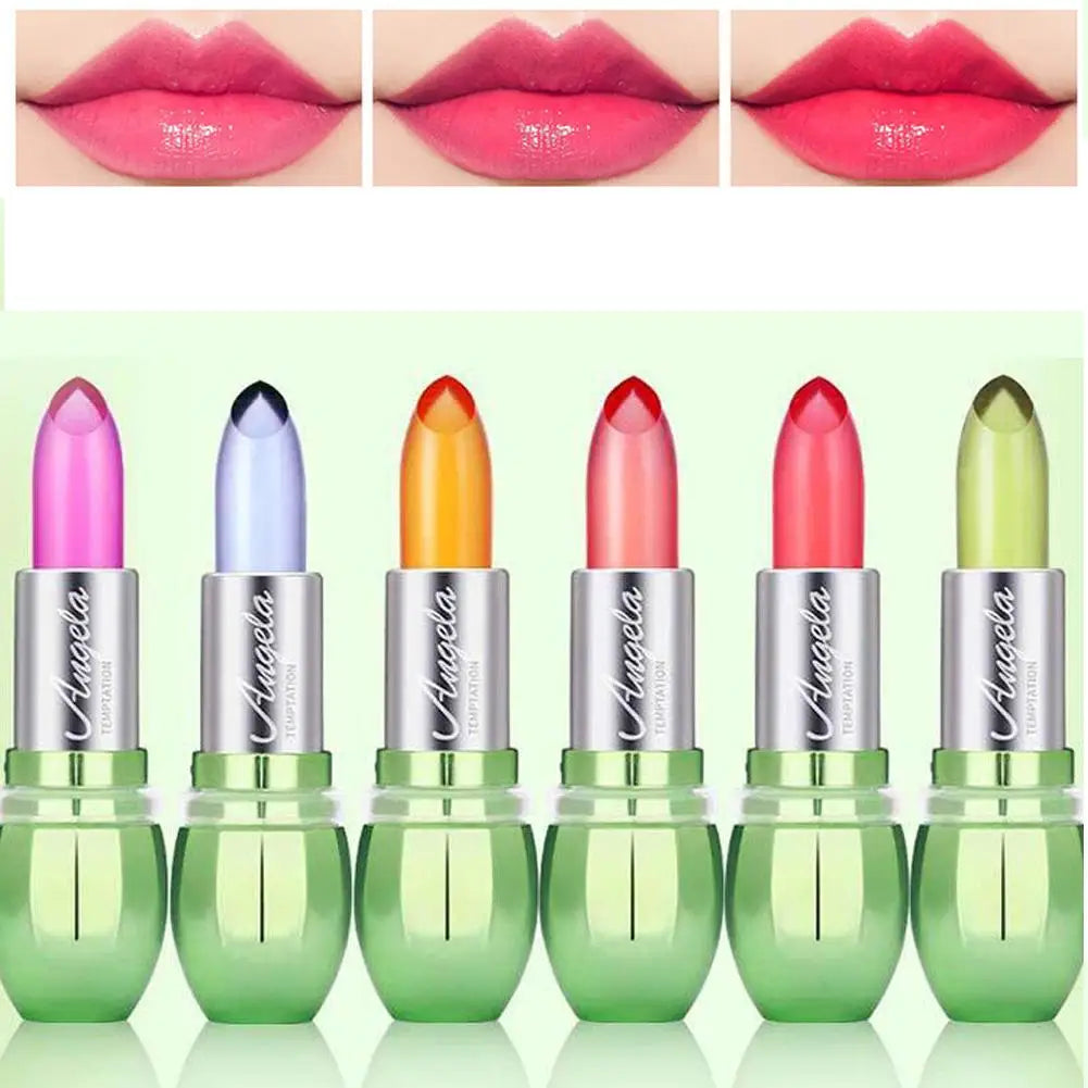 Moisturizing Aloe Vera Jelly Color Changing Lipstick Lasting Nutritious Lip Balm Gentle Magic Temperature Color Change Lip Gloss Qme